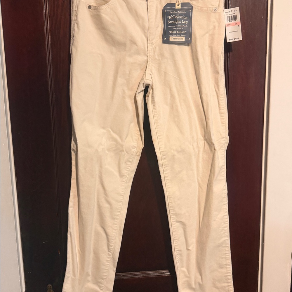 Democracy Cream High-Rise Straight Leg Pants
